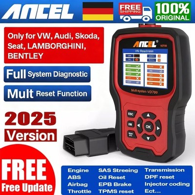 2026 Ancel VD700 Pro Für VAG KFZ OBD2 Diagnosegerät Auto Scanner EPB DPF Für VW