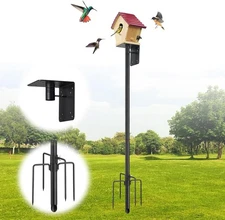 Bird House Pole,60 Inch Heavy Duty Bird Feeder Pole Mount Kit for Outdoors, 5-Pr