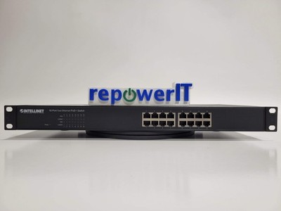 Intellinet 560849 16-Port Fast Ethernet PoE+ Switch USED