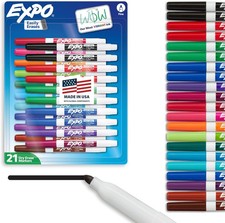 EXPO Dry Erase Markers Whiteboard Markers with Low Odor Ink Fine Tip Assorted
