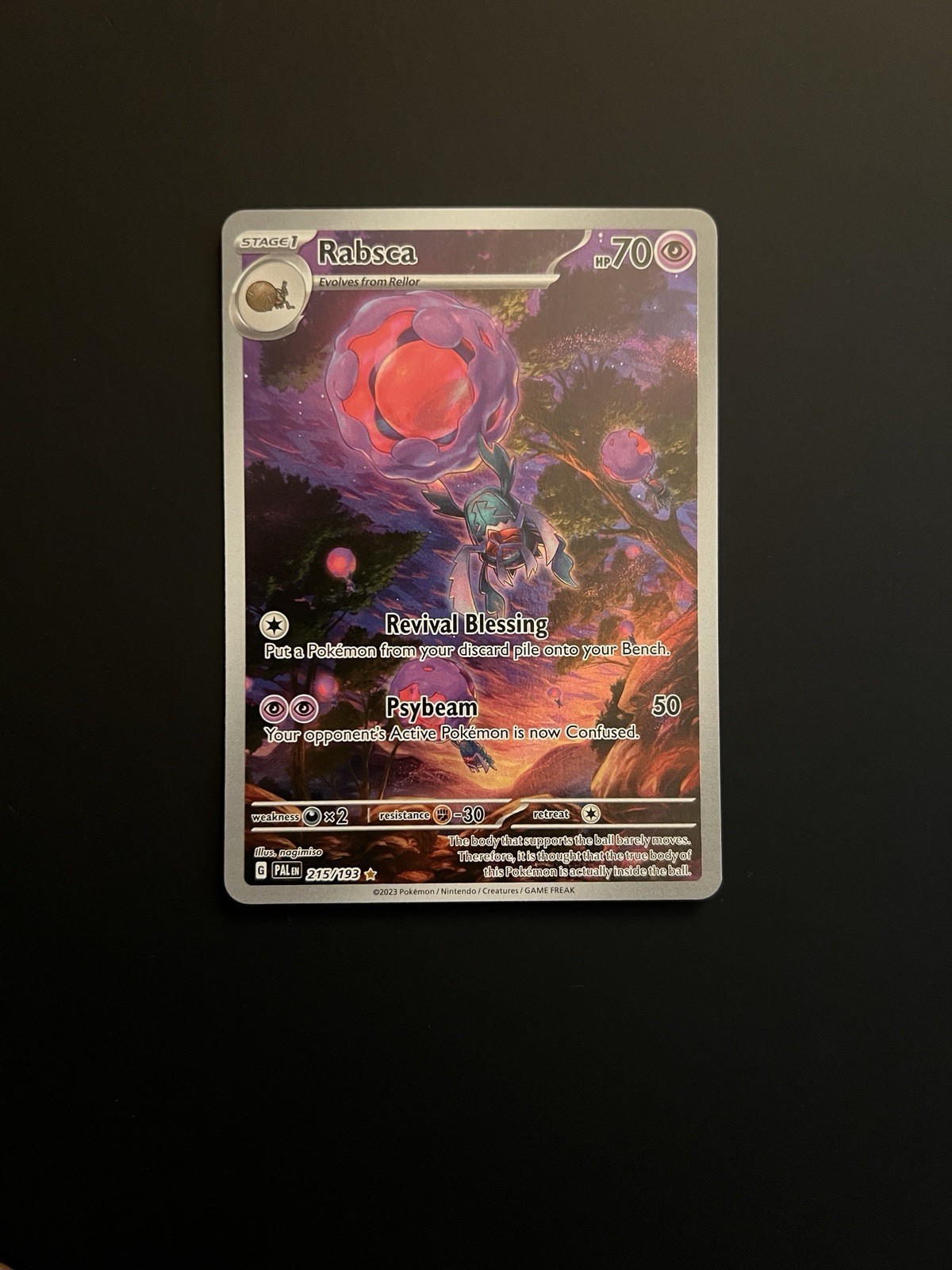Pokémon TCG  Rabsca 215/193 Sv02: Paldea Evolved Holo NM Illustration Rare Near