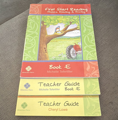 Memoria Press First Start Reading Book E + Teacher Guides Teffertiller Lowe PB