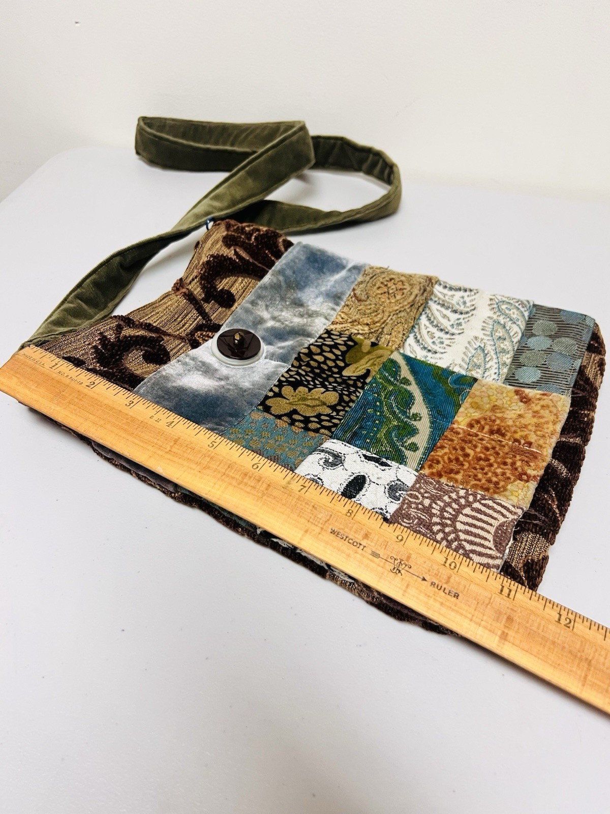 Handmade Tapestry Patchwork Quilted Crossbody Pur… - image 13