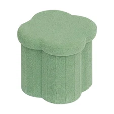 Storage Ottoman Cube, Flowers Shaped Ottomans with Storage Foot Stool Footres...