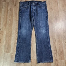 Levis Jeans Mens 36x32 Blue 527 Bootcut Boot Slim Fit Medium Wash Western Denim