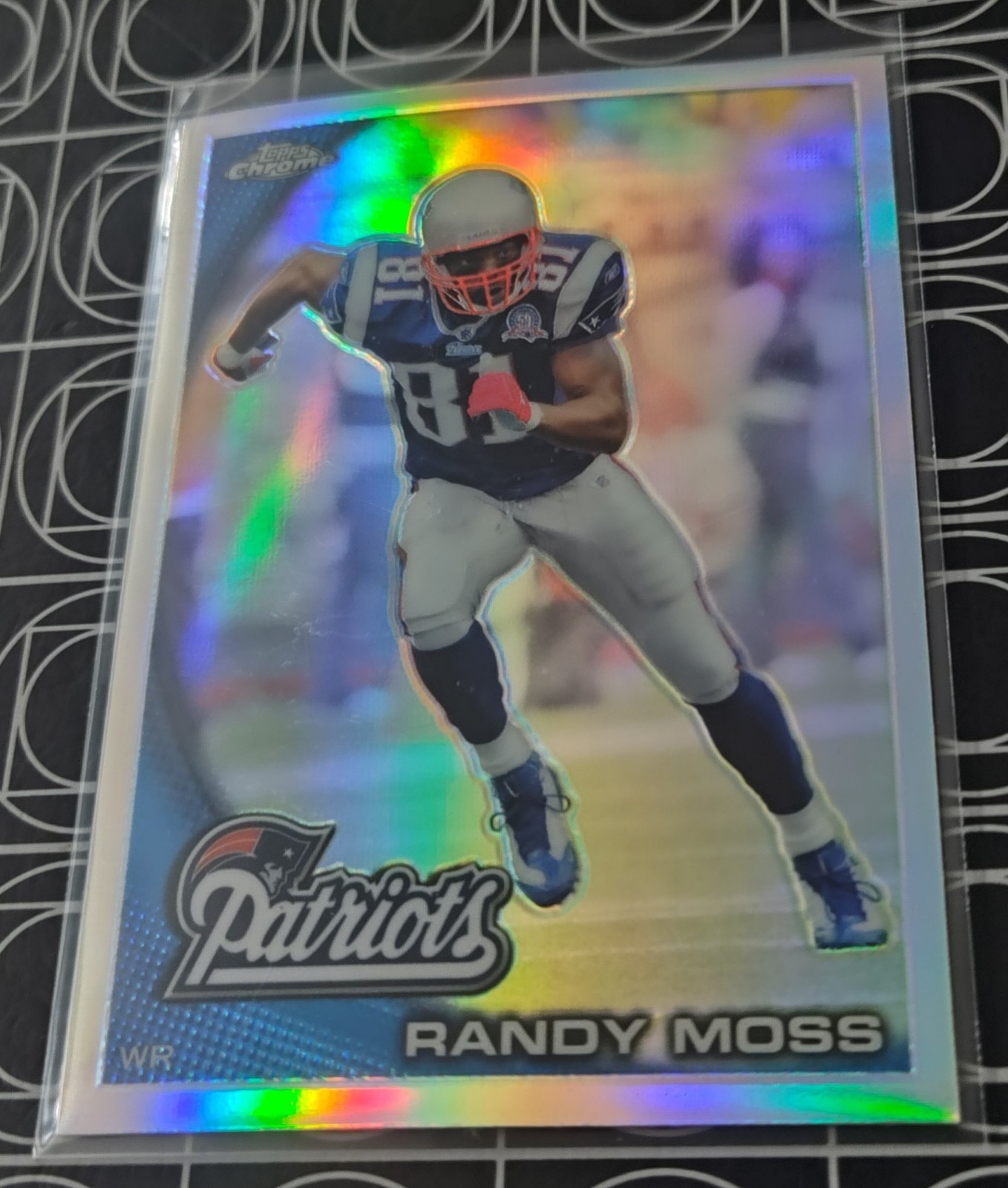 RANDY MOSS NEW ENGLAND PATRIOTS 2010 TOPPS CHROME REFRACTOR INSERT CARD C143