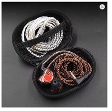 Wired Earphones Storage Bag PU Earbuds Organizer Protective Shockproof Case