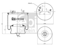 Febi Bilstein Federbalg Luftfederung 49366 FüR Volvo 8500 9900 9700 8700 B12