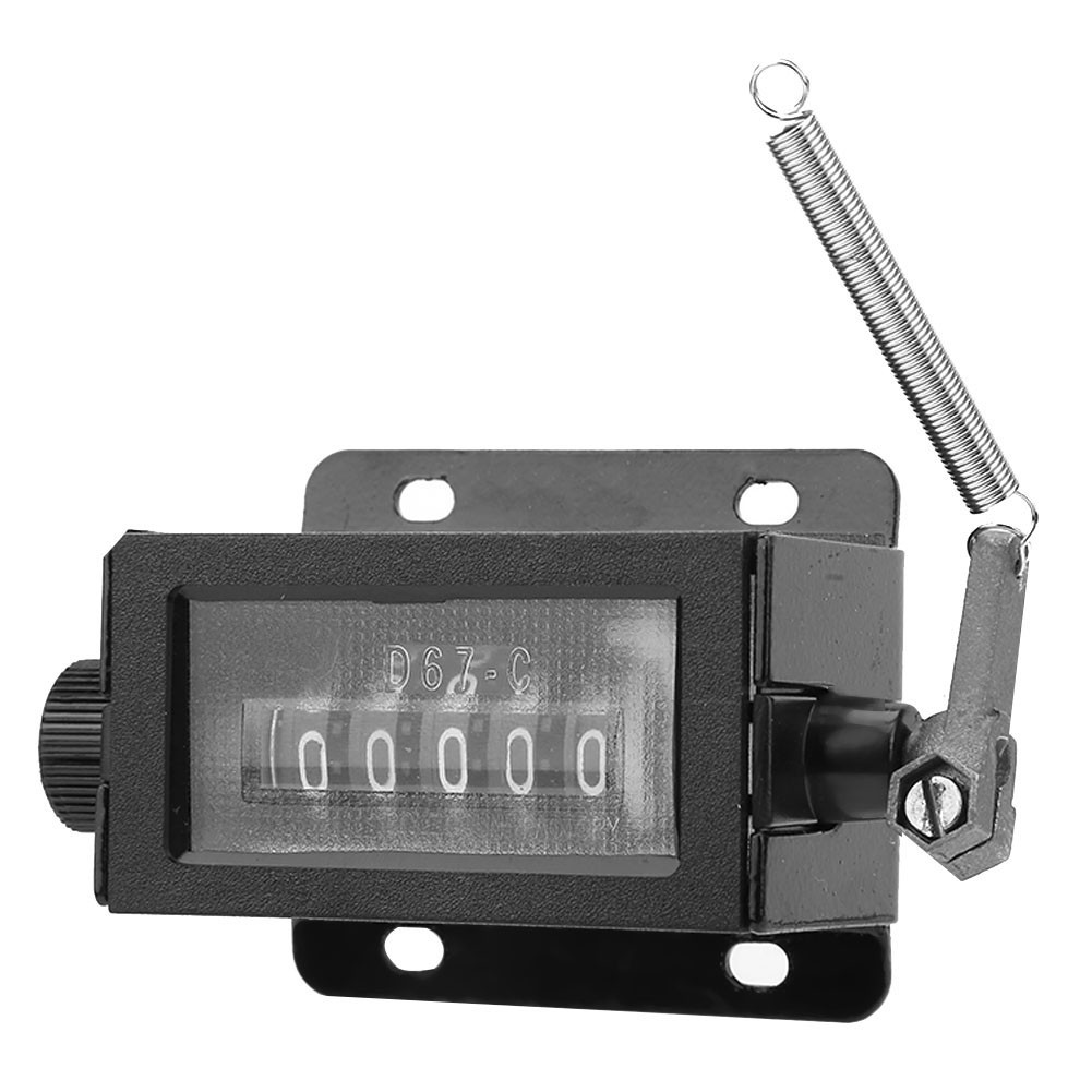 Mechanical 5-Digit Click Counter Pull Stroke Manual Hand Tally Counting