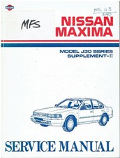 NISSAN MAXIMA (J30) 3.0 V6 PETROL SALOON 1992 FACTORY SERVICE MANUAL SUPPLEMENT