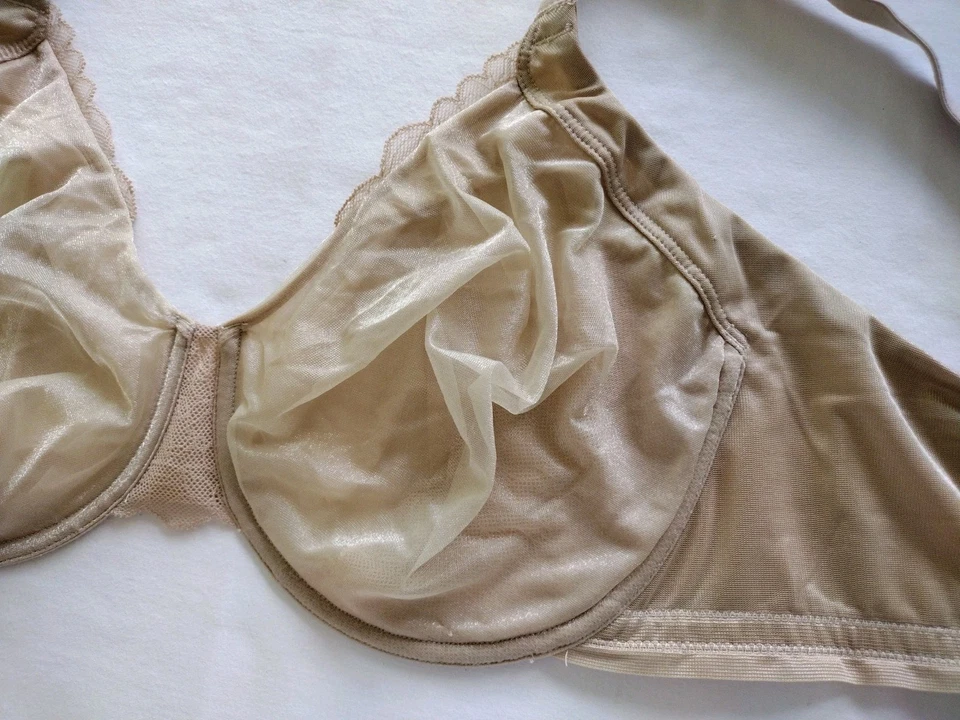 DONNA KARAN~38 F~ INCOGNITO~透明顶层,2 层 ~ 模塑,无缝 U/W#451179 — 第 3/4 张图片