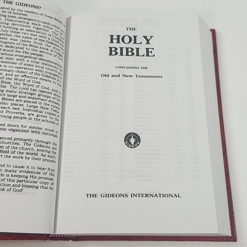 Holy Bible 1985 Placed Gideons International Hardcover King James Version KJV - Picture 7 of 10