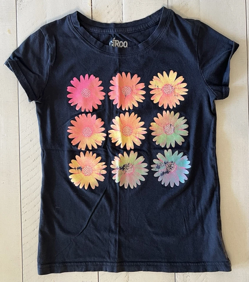 6pk Girls Sz 7/8 Animal/BFF/Flowers/Hero Shirts, Shorts, Pants Pink Blue Purple - Image 2 of 4