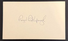 ROGER PECKINPAUGH Autographed Signed Vintage 3x5 Index Card 1925 MVP Died 1977