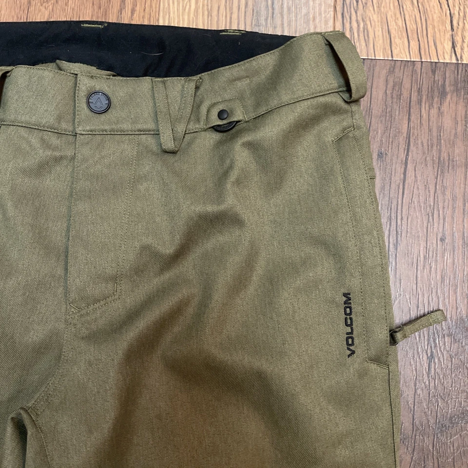 Pantalones de nieve Volcom para hombre oliva medianos Foto 3 de 4