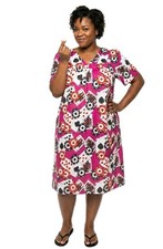 Anthony Richards VTG Casino Cards & Poker Chips Mumu Patio Dress NWOT Women's 4X