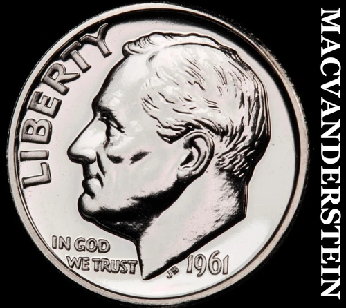 1961 Roosevelt Dime- Silver Choice Gem Proof Luster No Reserve #i2042