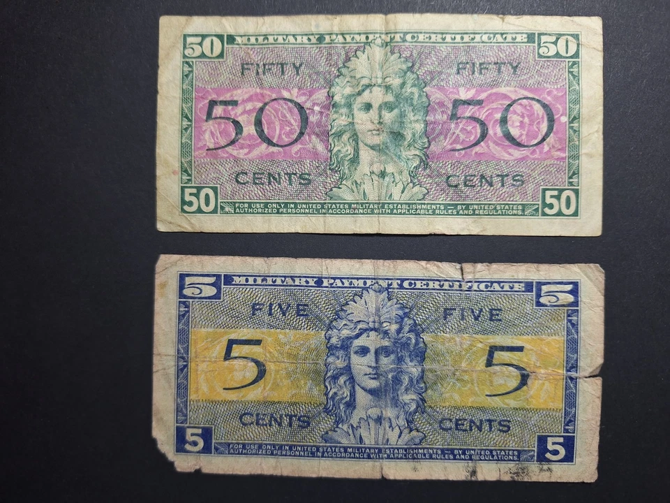 USA MILITARY PAYMENT CERTIFICATE 5 AND 50 CENT SERIES 521 - Image 2 of 4