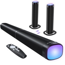 Sound Bar for Smart TV, 100W Sound Bar with 3 Dynamic RGB Lights,Bluetooth 5....