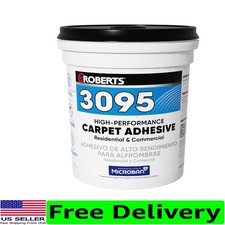 Superior 1 Gallon Carpet Adhesive - Solvent-Free, Microban Protection, Fast Grab
