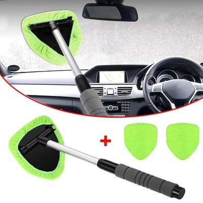 Windshield Cleaning Tool Kit Car Window Glass Wiper Cleaner Brush Pad Extendable