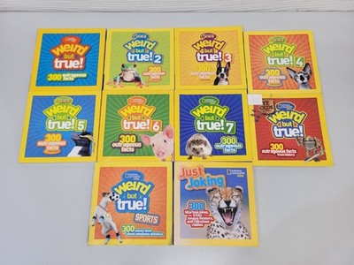 Lot of 10 National Geographic Kids Weird But True & Just Joking Paperback Books