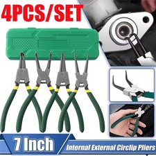 4Pcs 7" Internal/External Snap Ring Pliers Set Heavy Duty Circlip Pliers Kit
