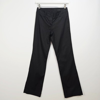 Thrills Brit Schlaghose schwarz hohe Taille Baumwolle Stretch UK 6 neu mit Etikett
