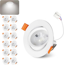 LED ceiling spotlights recessed plasterboard, recessed spotlights 7W hole Φ 68-80mm 6