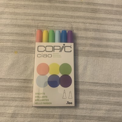 Copic Ciao Alcohol Ink Marker Set 2 TIP BRIGHT Amethyst Peach Frost Process Blue