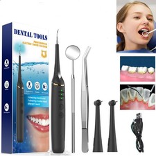 Ultrasonic Tooth Cleaner Dental Scaler Teeth Cleaning Tartar Plaque Remover Kit
