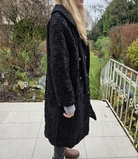 SWAKARA® Karakul Lammfell Mantel Vintage Eleganz Damen Echtfell