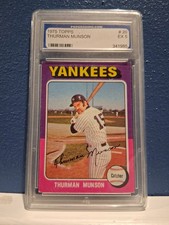 1975 Topps - Thurman Munson #20 PGS Grading EX 5 Card