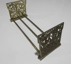 Art Nouveau Expanding Brass Finish Book Ends Scroll Book Stand DEVIL FACE BIRD