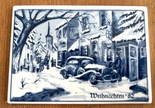 4 Stk.Shell Porzellan Postkarte Tankstelle Weihnachten Villeroy &Boch VillboCard