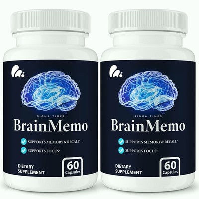 Brain Memo Capsules, BrainMemo for Advanced Brain and Memory Support - 2 Pack