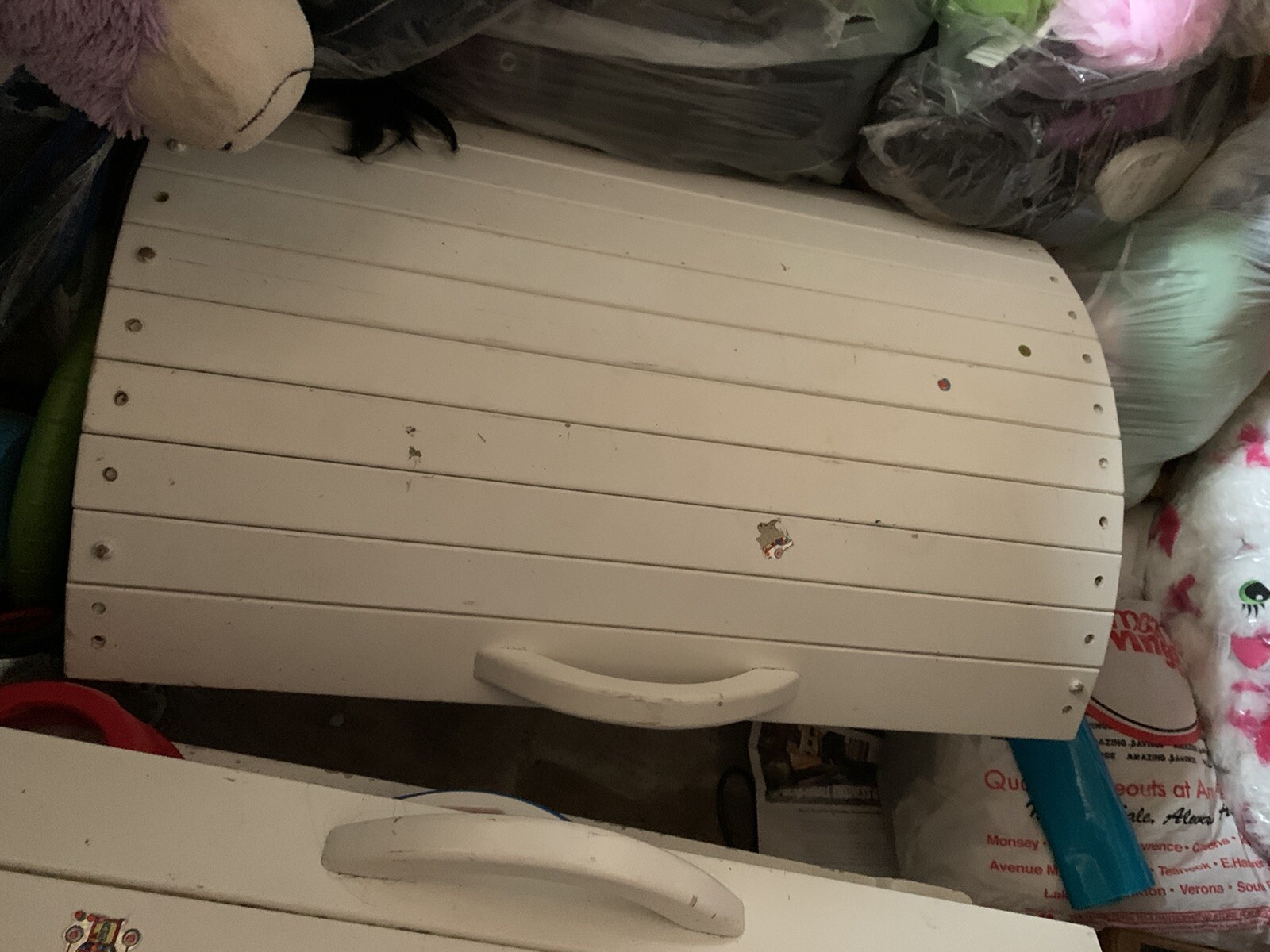 White wood toy box Lift top eBay