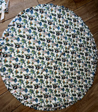 TROPICAL UNDERWATER SEAHORSE FISH SEA TURTLE JELLYFISH PRINT PET 'ROUND MAT osb2