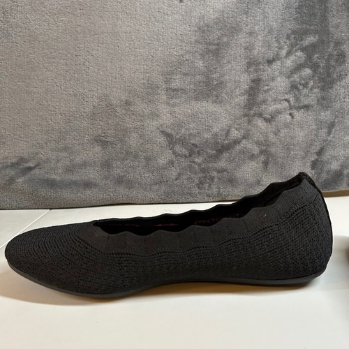 Skechers Cleo Love Spell Ballet Flats Comfort Shoes Stretch Black Womens 6.5 New - Picture 4 of 14
