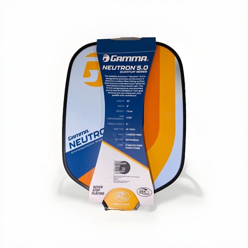 Gamma Neutron 5.0 Quantum Series Pickleball Paddle RNPP13 Carbon Fiber Face NEW - Picture 4 of 4