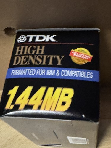 New Old Stock TDK 1.44MB High Density 3.5" Floppy Disk 50 Pack - Afbeelding 2 van 4