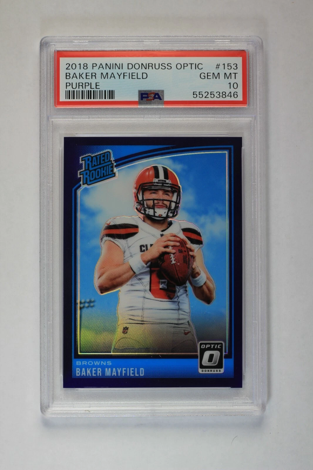 Baker Mayfield Panini Donruss Optic #153 Purple