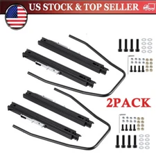 2 Front Universal Seat Slider Seat Mounting Track Assembly Kit For NRG Sparco