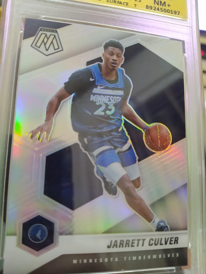 JARRETT CULVER 2020-21 Panini Mosaic Silver NBA card (RPA-7.5 NM+) - Image 3 of 4