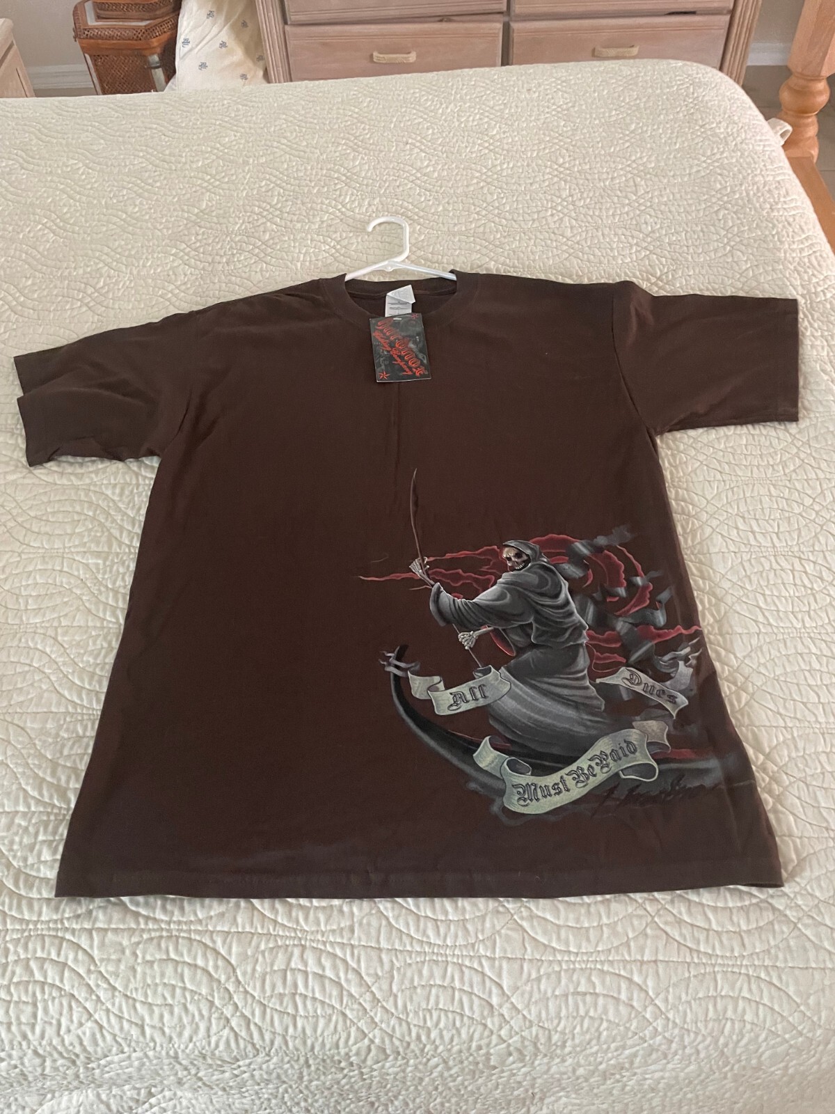 ALTRA T shirt tatuaggio cotone tutte le tasse devono essere pagate