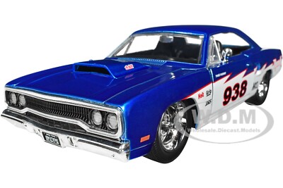 1970 PLYMOUTH ROAD RUNNER #938 CANDY BLUE 1/24 DIECAST MODEL CAR