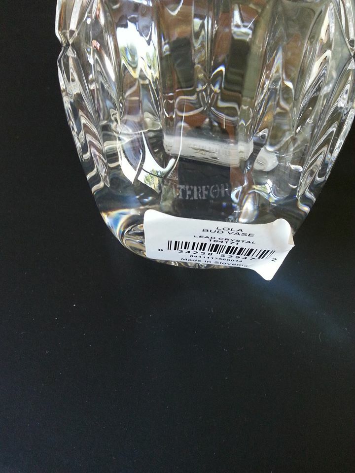 WATERFORD CRYSTAL LOLA BUD VASE BRAND NEW IN BOX MADE IN SLOVENIA
