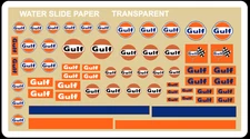 GULF 1:43 1:32 1:24 TRANSPARENT decal engine oil gasoline racing car DECALS