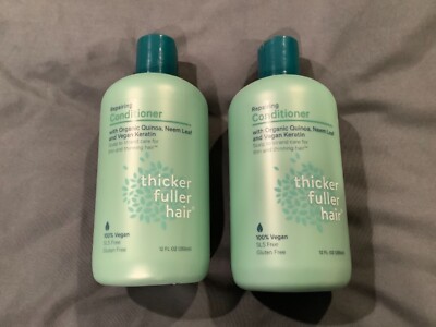 ~ 2 Brand New Thicker Fuller Hair Repairing Conditioner 12 Fl Oz Vegan ~