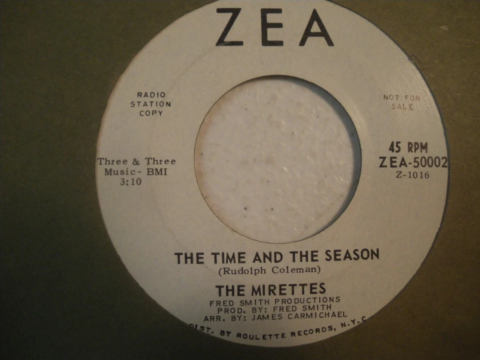 MIRETTES: ain't my stuff good enough / the time and the season ZEA 7" promo 45 - Image 2 of 2
